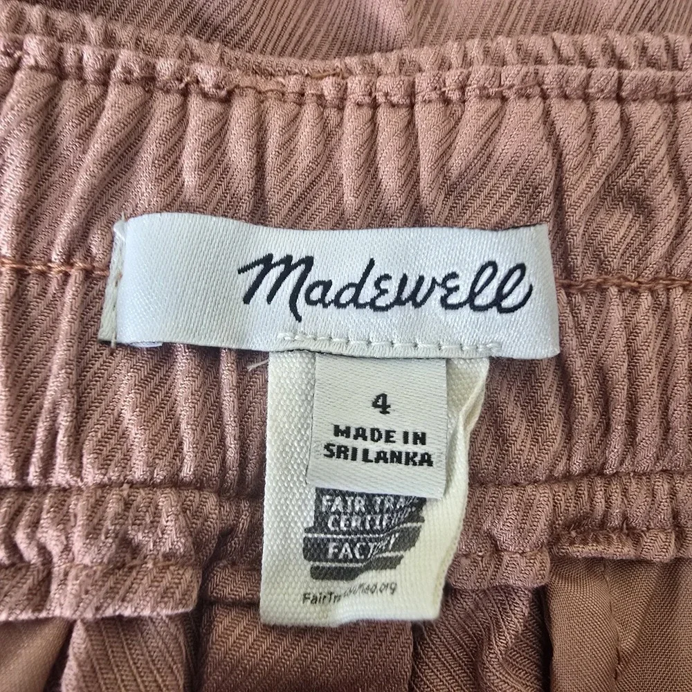 Madewell Pants Womens 4 The‎ Neale Straight Wide Leg Pant Drapeweave Dried Rose